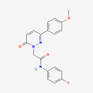 molecular formula C19H16FN3O3 B5646949 N-(4-fluorophenyl)-2-(3-(4-methoxyphenyl)-6-oxopyridazin-1(6H)-yl)acetamide 