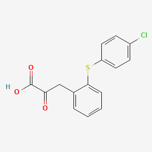 molecular formula C15H11ClO3S B564697 3-[o-(p-Chlorophenylthio)phenyl]pyruvic acid CAS No. 107572-09-8