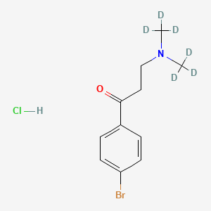 molecular formula C11H15BrClNO B564707 3-[Bis(trideuteriomethyl)amino]-1-(4-bromophenyl)propan-1-one;hydrochloride CAS No. 1329796-42-0