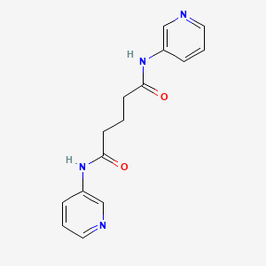 molecular formula C15H16N4O2 B5647173 NN'-BIS(PYRIDIN-3-YL)PENTANEDIAMIDE 
