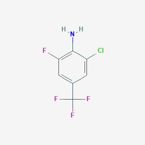 molecular formula C7H4ClF4N B056472 2-Chloro-6-fluoro-4-(trifluoromethyl)aniline CAS No. 123973-31-9