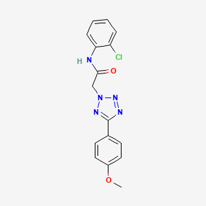 molecular formula C16H14ClN5O2 B5647223 N-(2-chlorophenyl)-2-[5-(4-methoxyphenyl)tetrazol-2-yl]acetamide 