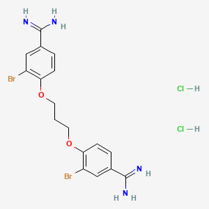 molecular formula C17H20Br2Cl2N4O2 B564724 Dibromopropamidine dihydrochloride CAS No. 50357-61-4