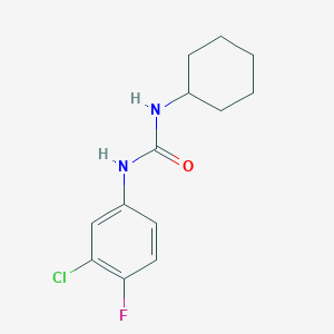 molecular formula C13H16ClFN2O B5647282 1-(3-chloro-4-fluorophenyl)-3-cyclohexylurea 