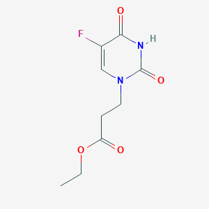 molecular formula C9H11FN2O4 B5647366 ethyl 3-(5-fluoro-2,4-dioxo-3,4-dihydropyrimidin-1(2H)-yl)propanoate 