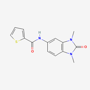 molecular formula C14H13N3O2S B5647379 N-(1,3-dimethyl-2-oxobenzimidazol-5-yl)thiophene-2-carboxamide 