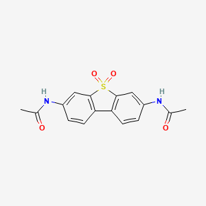 molecular formula C16H14N2O4S B5647563 N-(7-acetamido-5,5-dioxodibenzothiophen-3-yl)acetamide 
