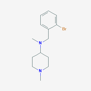 molecular formula C14H21BrN2 B5647849 N-[(2-bromophenyl)methyl]-N,1-dimethylpiperidin-4-amine 