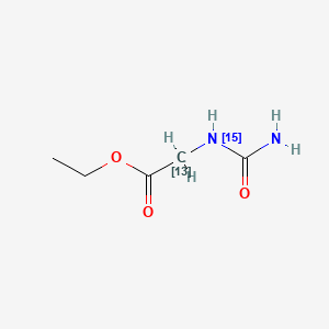 molecular formula C5H10N2O3 B564793 ethyl 2-(carbamoyl(15N)amino)acetate CAS No. 1189492-16-7