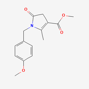 molecular formula C15H17NO4 B5647964 METHYL 1-[(4-METHOXYPHENYL)METHYL]-2-METHYL-5-OXO-4,5-DIHYDRO-1H-PYRROLE-3-CARBOXYLATE 