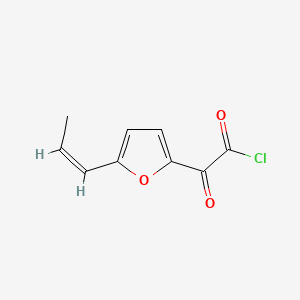 Oxo{5-[(1Z)-prop-1-en-1-yl]furan-2-yl}acetyl chloride