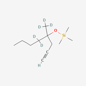 molecular formula C12H24OSi B564804 rac-4-Methyl-4-[(trimethylsilyl)oxy]-1-octyne-d5 CAS No. 1189672-07-8