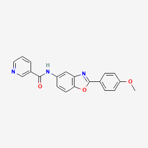 molecular formula C20H15N3O3 B5648105 N-[2-(4-methoxyphenyl)-1,3-benzoxazol-5-yl]pyridine-3-carboxamide 