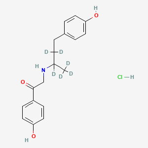 molecular formula C18H22ClNO3 B564817 Ractopamine-d6 Ketone Hydrochloride CAS No. 1185012-24-1