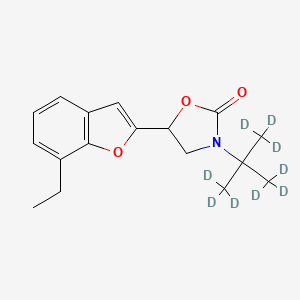molecular formula C17H21NO3 B564823 rac-3-(tert-Butyl-d9)-5-(7-ethyl-2-benzofuranyl)-2-oxazolidinone CAS No. 1189870-01-6