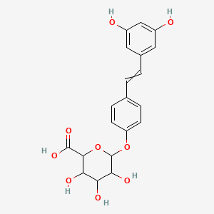 molecular formula C20H20O9 B564837 trans-Resveratrol-4'-O-D-Glucuronide CAS No. 387372-20-5