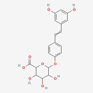 molecular formula C20H20O9 B564837 Resveratrol-4'-O-D-Glucuronide CAS No. 387372-20-5