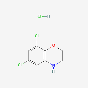 molecular formula C8H8Cl3NO B564843 6,8-Dichloro-3,4-dihydro-2H-benzo[b][1,4]oxazine hydrochloride CAS No. 105679-37-6