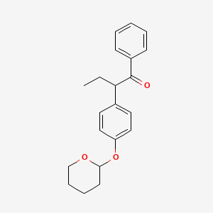 1-Phenyl-2-[4-[(tetrahydro-2H-pyran-2-YL)oxy]phenyl]-1-butanone