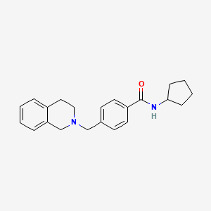 molecular formula C22H26N2O B5648456 N-CYCLOPENTYL-4-[(1,2,3,4-TETRAHYDROISOQUINOLIN-2-YL)METHYL]BENZAMIDE 