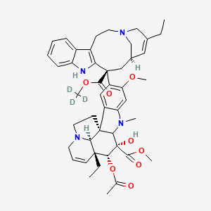 molecular formula C46H56N4O8 B564854 Anhydro Vinblastine-d3 Disulfate Salt CAS No. 1219117-51-7