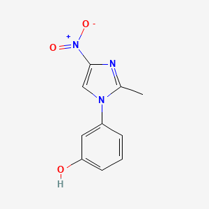 molecular formula C10H9N3O3 B5648620 3-(2-methyl-4-nitroimidazol-1-yl)phenol 
