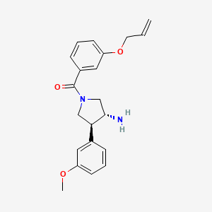 molecular formula C21H24N2O3 B5648703 [(3R,4S)-3-amino-4-(3-methoxyphenyl)pyrrolidin-1-yl]-(3-prop-2-enoxyphenyl)methanone 