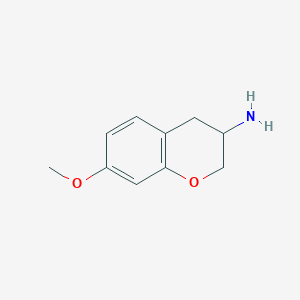 molecular formula C10H13NO2 B056488 7-Methoxychroman-3-amine CAS No. 119755-64-5