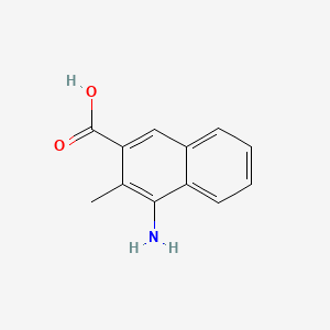 molecular formula C12H11NO2 B564884 4-Amino-3-methylnaphthalene-2-carboxylic acid CAS No. 104338-57-0