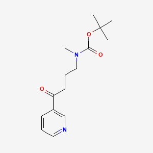 molecular formula C15H22N2O3 B564888 N-Boc-4-(methylamino)-1-(3-pyridyl)-1-butanone CAS No. 1159977-15-7