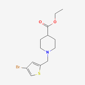molecular formula C13H18BrNO2S B5648893 Ethyl 1-[(4-bromothiophen-2-yl)methyl]piperidine-4-carboxylate 