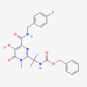 molecular formula C24H25FN4O5 B564914 苯甲酸[1-[4-[[(4-氟苄基)氨基]羰基]-5-羟基-1-甲基-6-氧代-1,6-二氢嘧啶-2-基]-1-甲基乙基]氨基甲酸酯 CAS No. 518048-02-7