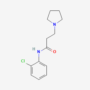molecular formula C13H17ClN2O B5649145 N-(2-chlorophenyl)-3-(pyrrolidin-1-yl)propanamide 