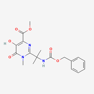 Methyl 2-(2-(((benzyloxy)carbonyl)amino)propan-2-yl)-5-hydroxy-1-methyl-6-oxo-1,6-dihydropyrimidine-4-carboxylate