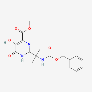 molecular formula C17H19N3O6 B564917 Methyl 2-(2-(benzyloxycarbonylamino)propan-2-yl)-5-hydroxy-6-oxo-1,6-dihydropyrimidine-4-carboxylate CAS No. 519032-08-7