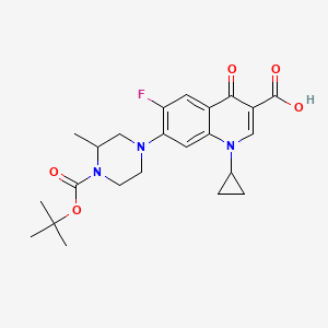 molecular formula C23H28FN3O5 B564920 N-Boc-desmethoxy Gatifloxacin CAS No. 1089339-61-6