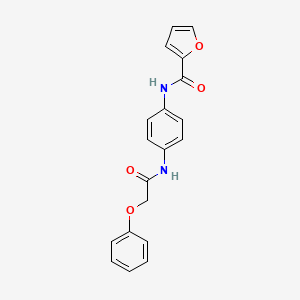 molecular formula C19H16N2O4 B5649258 N-[4-[(2-phenoxyacetyl)amino]phenyl]furan-2-carboxamide 