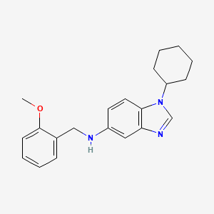 molecular formula C21H25N3O B5649270 N-(1-CYCLOHEXYL-1H-1,3-BENZIMIDAZOL-5-YL)-N-(2-METHOXYBENZYL)AMINE 