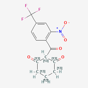 molecular formula C14H10F3NO5 B564928 Nitisinone-13C6 CAS No. 1246815-63-3