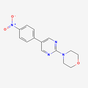 molecular formula C14H14N4O3 B5649367 4-[5-(4-Nitrophenyl)pyrimidin-2-yl]morpholine 