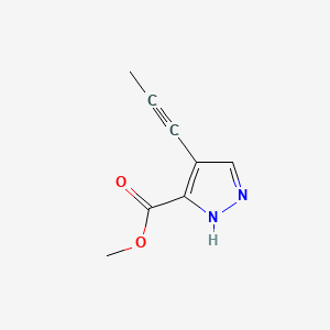 molecular formula C8H8N2O2 B564938 Methyl 4-(prop-1-yn-1-yl)-1H-pyrazole-3-carboxylate CAS No. 108038-99-9