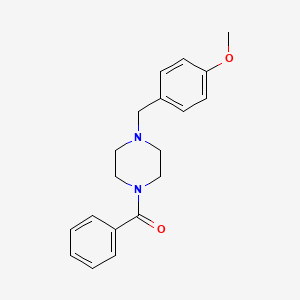molecular formula C19H22N2O2 B5649536 [4-(4-METHOXYBENZYL)PIPERAZINO](PHENYL)METHANONE 