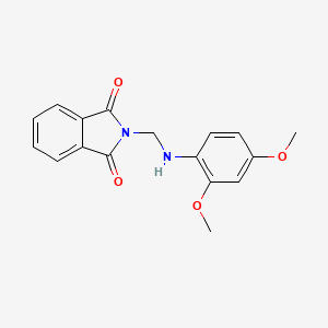 molecular formula C17H16N2O4 B5649592 2-{[(2,4-Dimethoxyphenyl)amino]methyl}-2,3-dihydro-1H-isoindole-1,3-dione 