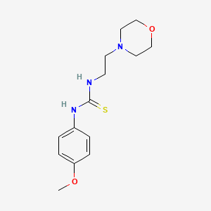 molecular formula C14H21N3O2S B5649613 N-(4-METHOXYPHENYL)-N'-(2-MORPHOLINOETHYL)THIOUREA 