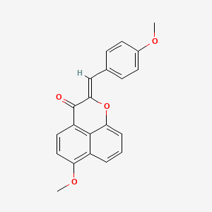 molecular formula C21H16O4 B5649633 6-METHOXY-2-[(Z)-1-(4-METHOXYPHENYL)METHYLIDENE]BENZO[DE]CHROMEN-3-ONE 