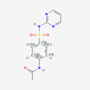 molecular formula C12H12N4O3S B564964 N-Acetyl Sulfadiazine-13C6 