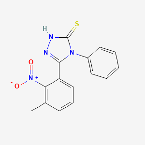 5-(3-methyl-2-nitrophenyl)-4-phenyl-4H-1,2,4-triazole-3-thiol