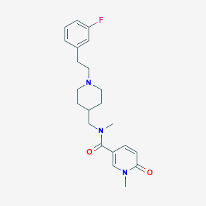 N-({1-[2-(3-fluorophenyl)ethyl]piperidin-4-yl}methyl)-N,1-dimethyl-6-oxo-1,6-dihydropyridine-3-carboxamide