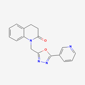 1-[(5-pyridin-3-yl-1,3,4-oxadiazol-2-yl)methyl]-3,4-dihydroquinolin-2(1H)-one