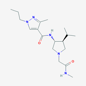 N-{rel-(3R,4S)-4-isopropyl-1-[2-(methylamino)-2-oxoethyl]-3-pyrrolidinyl}-3-methyl-1-propyl-1H-pyrazole-4-carboxamide hydrochloride